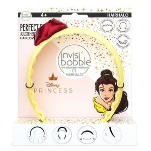 NWT-Invisibobble Disney Princess Belle HairHalo Adjustable Headband For Everyone